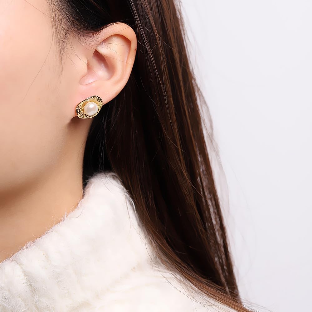 NONNYL Gifts for Wife Jewelry - Pearl Jewelry Earrings for Women, Birthday Jewelry for Girlfriend, Valentine's Day for Wife, Mother's Day for Mom Grandma N9303