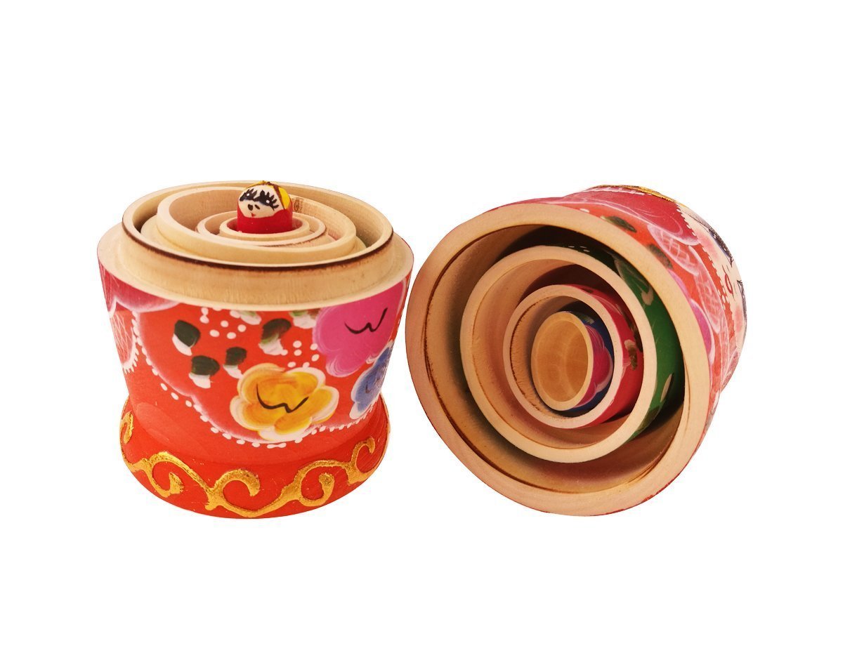 Winterworm Lot de 5 poupées russes multicolores pour fille - Cadeau d'anniversaire pour enfants