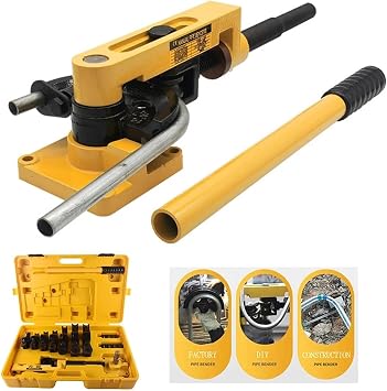 Metal Bender Manual Pipe Bender, Hydraulic Tools 0.8-2.0mm Thickness Hand U Tube Bending Machine, Iron/Steel/Copper/Aluminum SWG-25