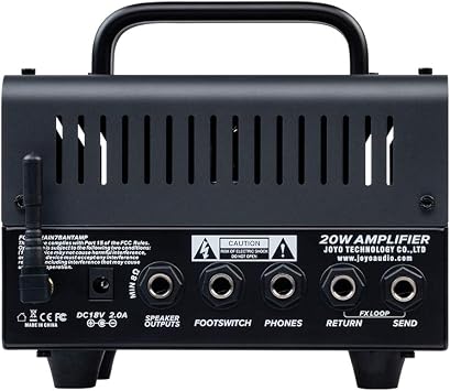 JOYO Zombie-II BanTamp XL Series Mini Amp Head 20W Hybrid Tube 2-Channel Guitar Amplifier with Bluetooth (No Sound, Need Extra Speaker)