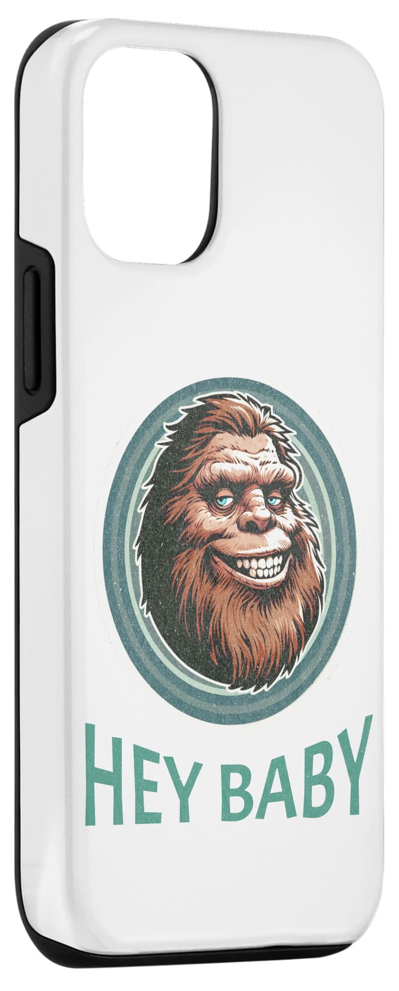 iPhone 14 Pro Hey Baby Bigfoot Sasquatch Flirting Funny Cryptid Lover Tee Case - Image 3