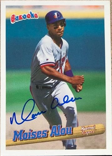 Miniatura 1 de Moises Alou Autographed 1996 Bazooka #52