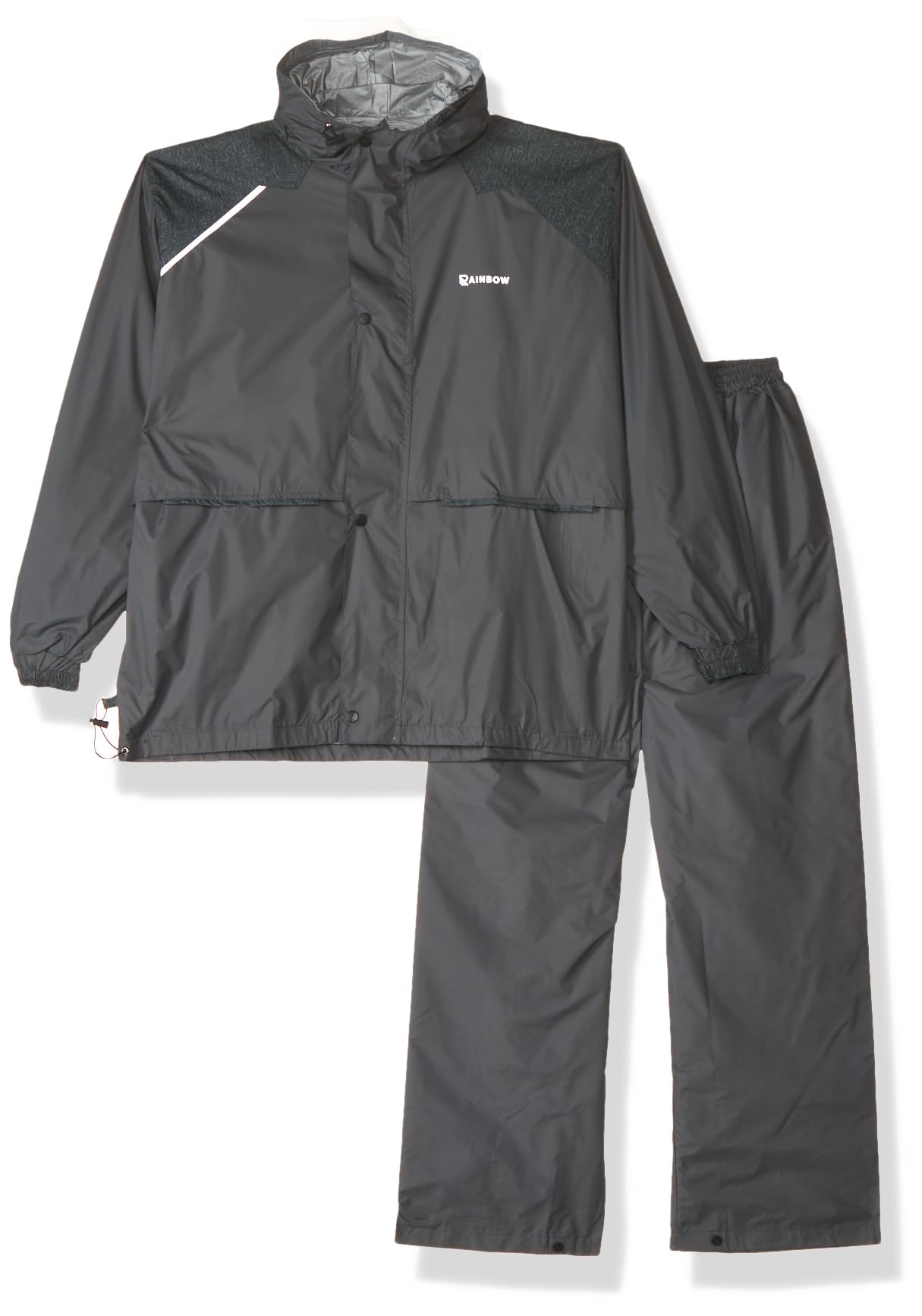 Rainbow Marathon Safari Water Proof Men's Raincoats |Hooded Full Sleeves Outdoor Rainwear | Durable Cloth Rainwear for Camping, Hiking, Travelling | Adjustable Drawstring | Colour - Grey, Size -XXL-image-11