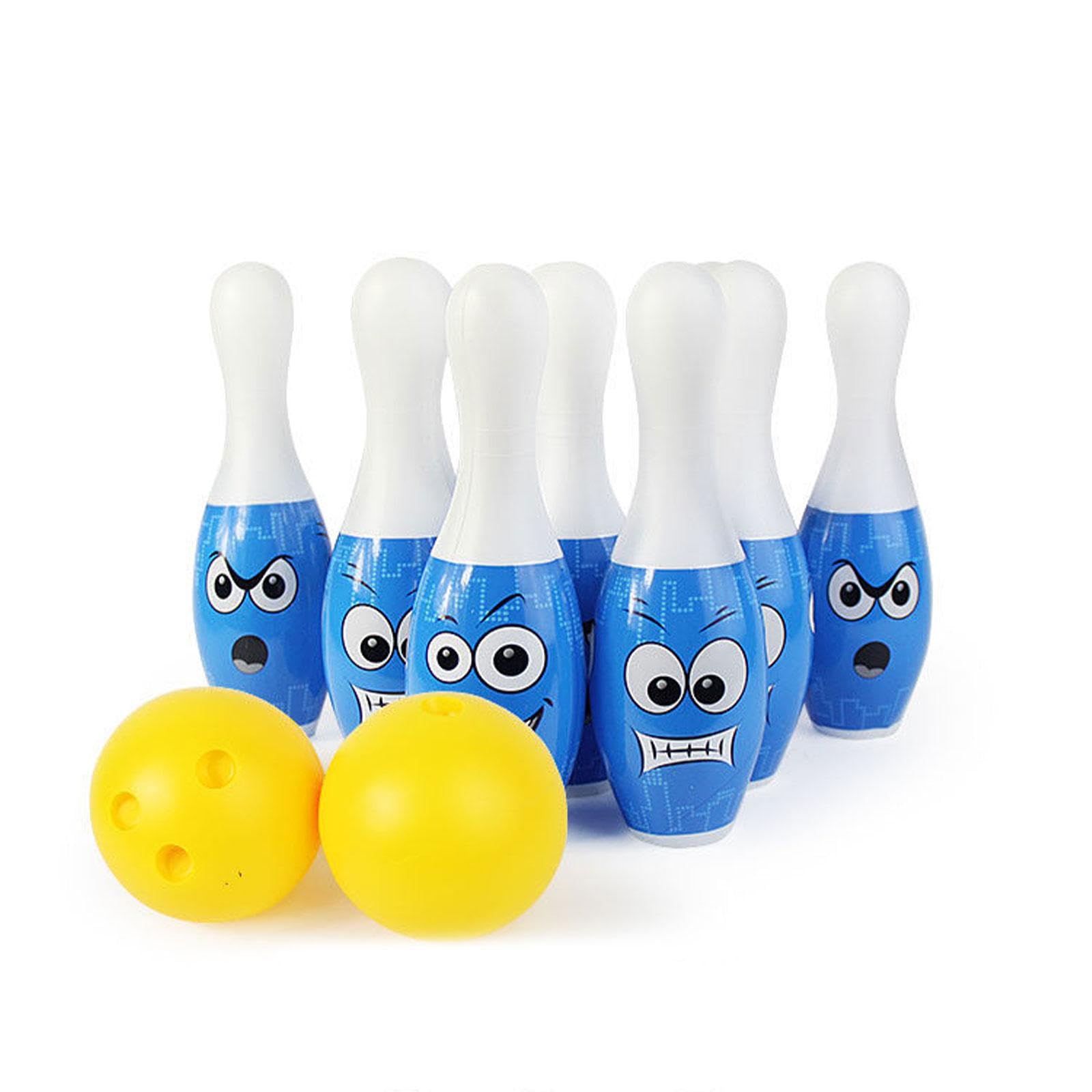 F Fityle Juego de Bolos para niños, Actividades en el Patio, Ligero, Divertido Juego Familiar para niños y niñas, Bolos y Bolas para césped, Regalo de