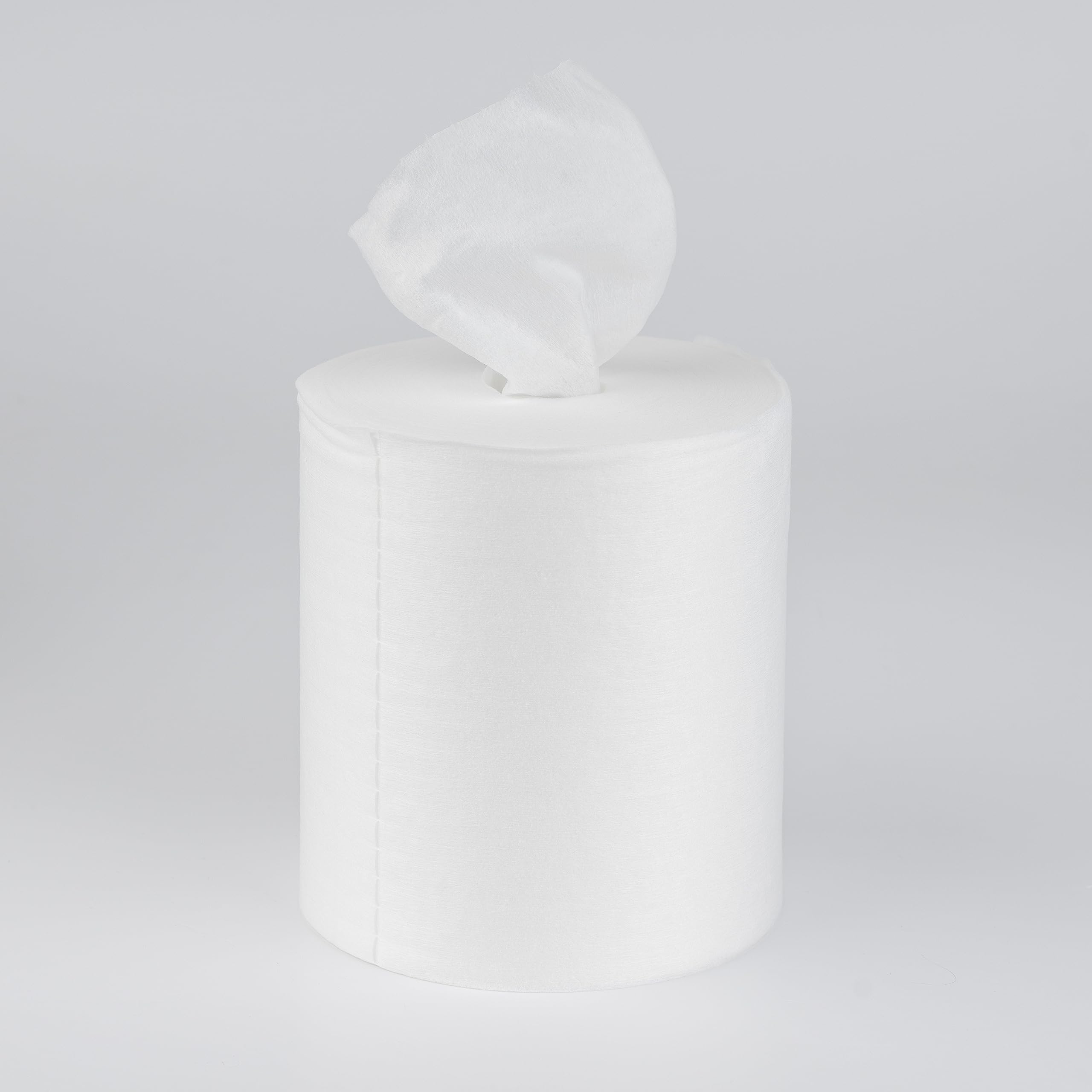 Reinigungstuch M-Wipes aus Spunlace | Weiß | Vliesrollen im Spendereimer | Wischtuch | Reinigung & Hygiene | 17x25 cm | ca. 200 Abrisse | 2 Rollen + 2 Eimer