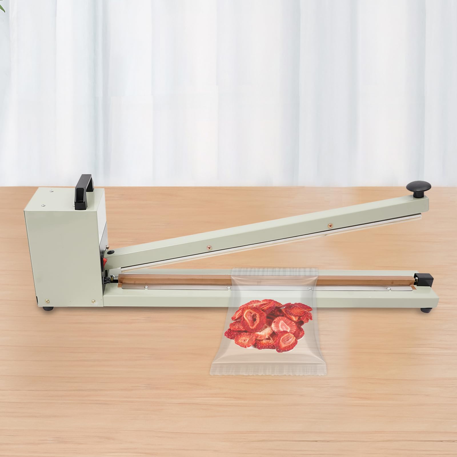 Heißsiegelgerät 87 * 19 * 30cm Hand-Impuls-Siegelgerät 750W Handdruckende Verpackungsgerät 3mm 8 Stufen Einstellbare Temperatur