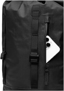 Db Journey Essential Rolltop Backpack - Durable Rolltop Backpack with Expandable Storage, Padded Laptop Sleeve, Weather-Resistant, Travel with Roller Bag Attachment, 32L - Black Out