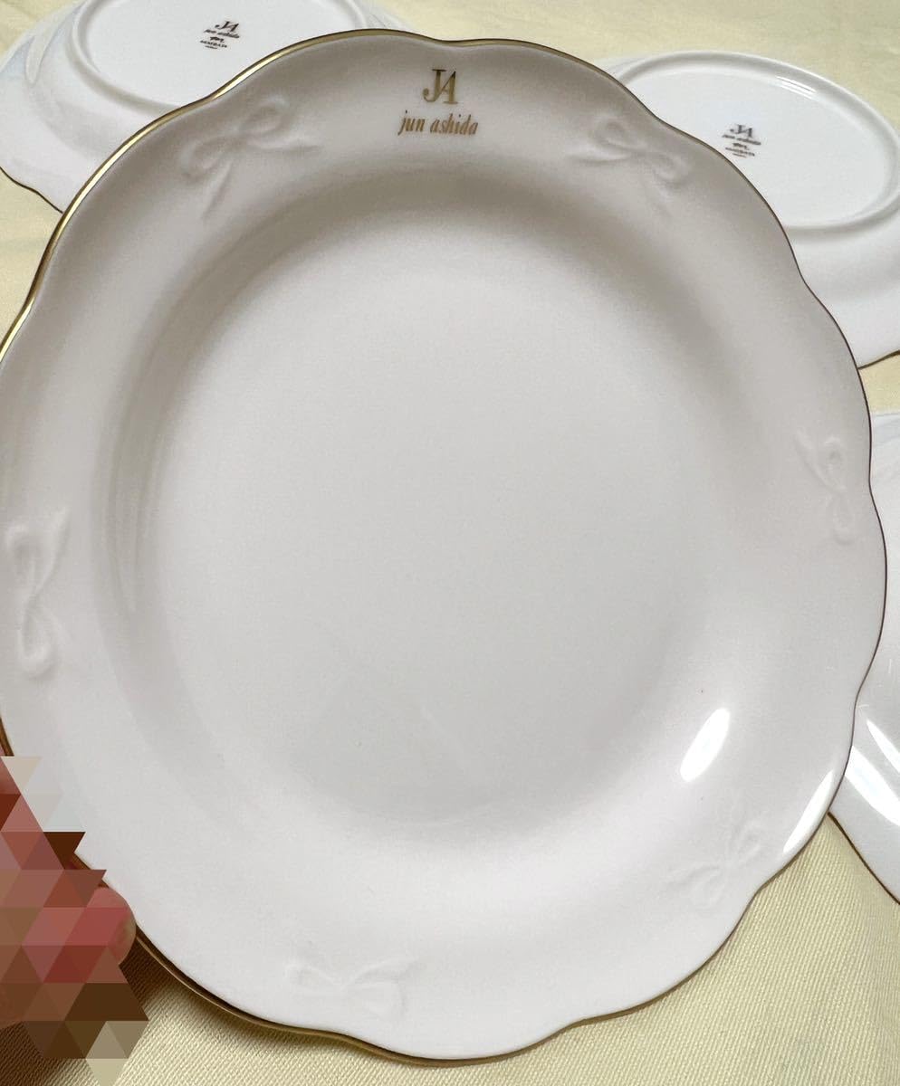 リボン柄ピンク陶器ボウル6個セット ボウル 14cm ノルディックフラワー 磁器 美濃焼 日本製 同色3個