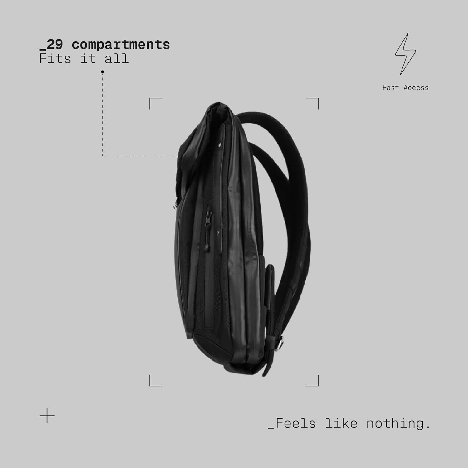 The Frenchie Co. - Work/Travel Speed Backpack - Expandable 23–30 liters - Laptop compartment with anti-theft magnetic closure - Ballistic nylon durable commuter pack - Image 5