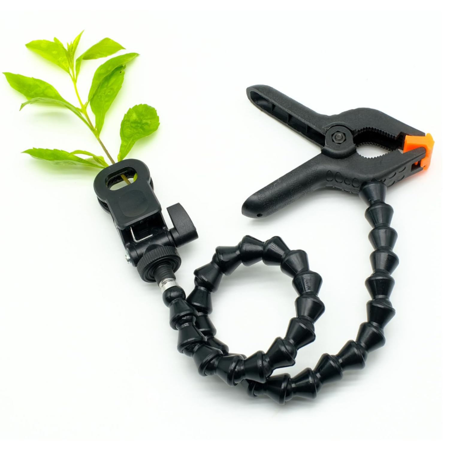 Guage Single Macro Arm Clip 60 cm con Clip giratorio ajustable de 360° para insectos, flores y fondos (tipo de tubo único