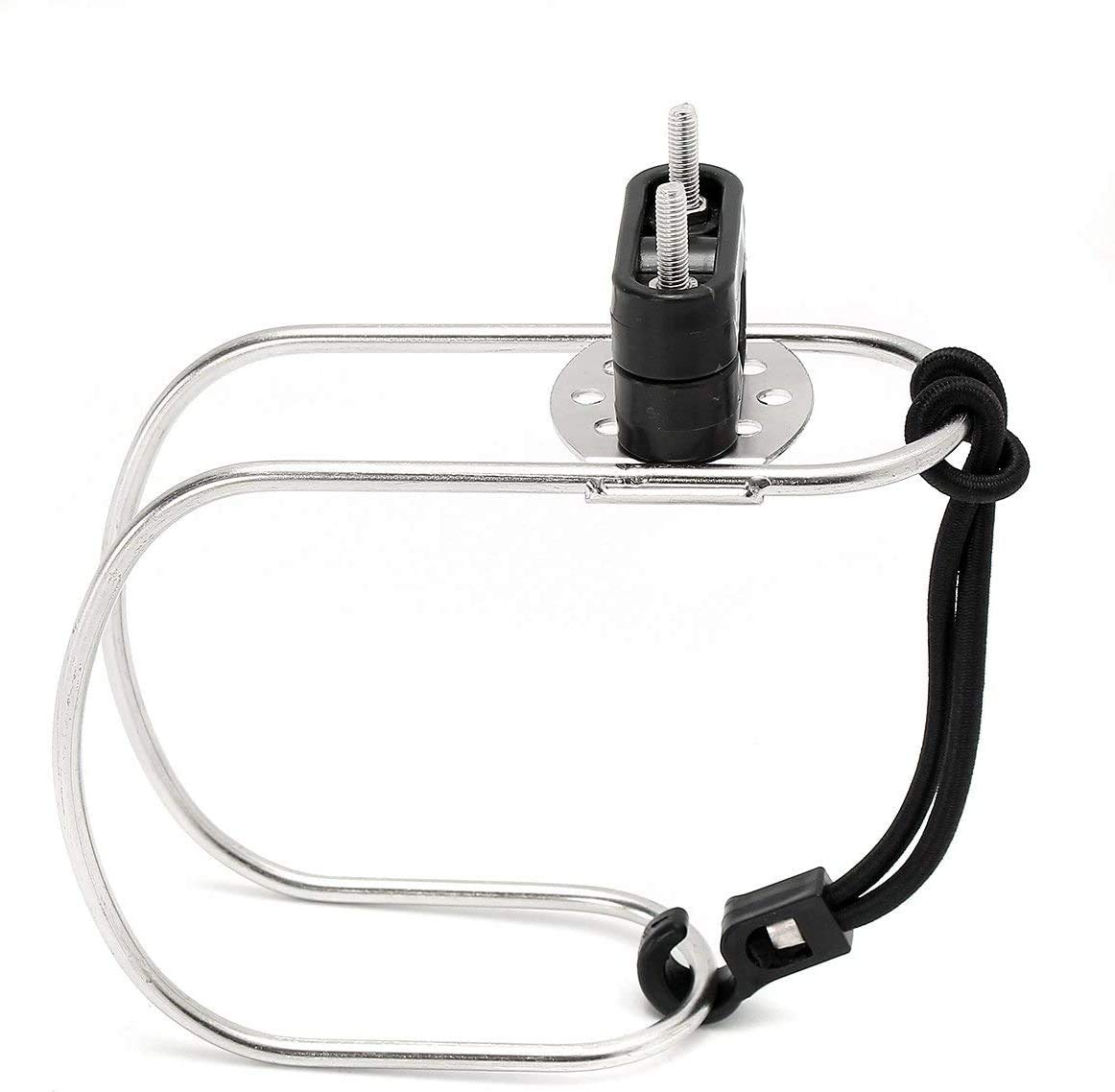 FUTURUP Stainless Steel Marine Horseshoe Bracket Life Buoy Ring Holder with Plastic Mount