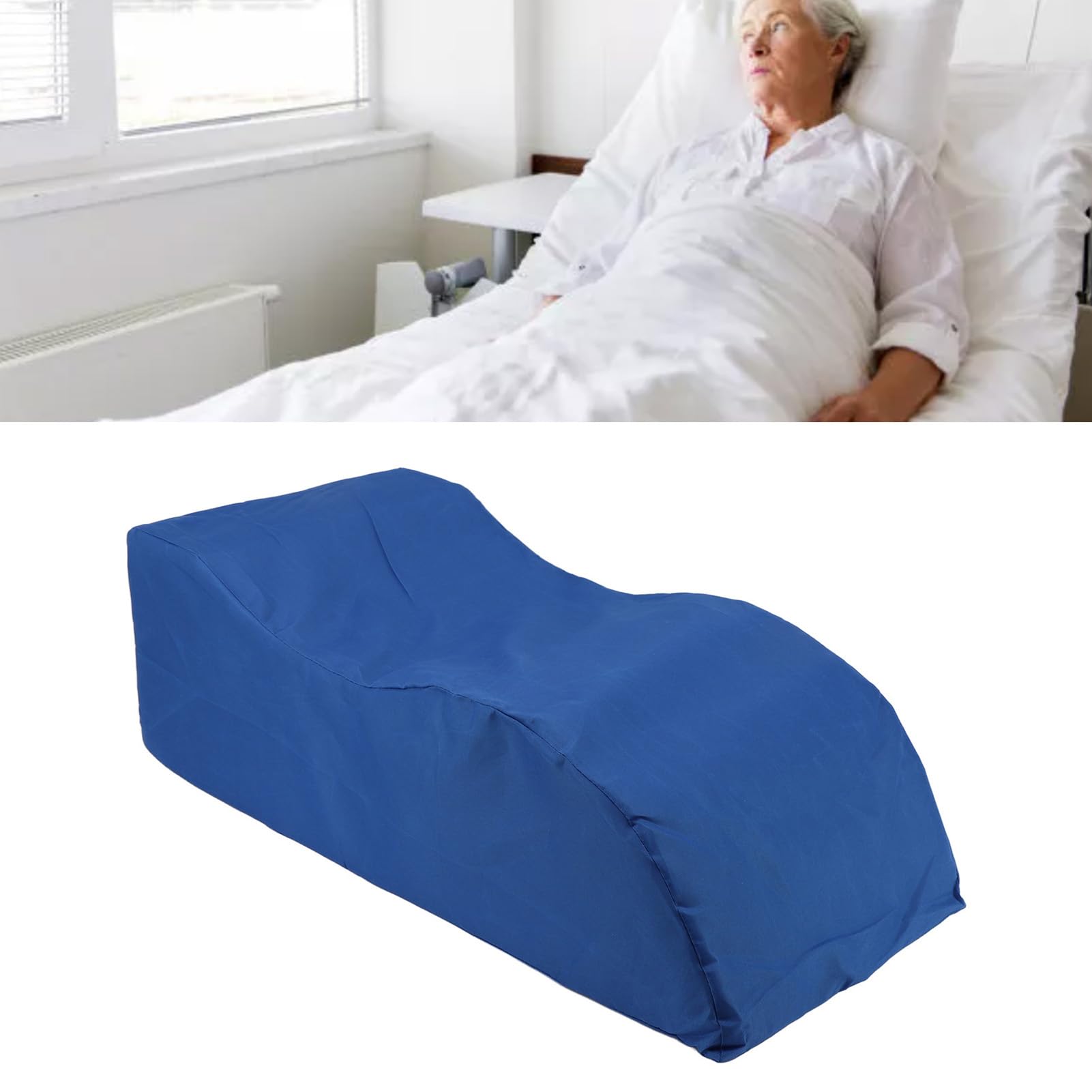 Almohada de Apoyo para Piernas de Viaje, Almohada Portátil de Elevación de Piernas con Soporte para Pies de Esponja en Forma de S para Personas Mayores