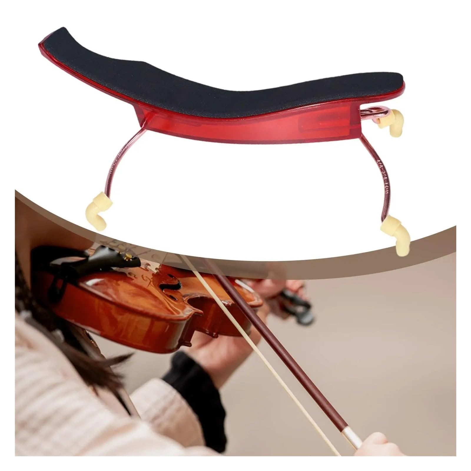 Mentoniera For Poggiaspalla For Violino | Set ergonomico for spalla e mentoniera for violino for principianti, dotato di morbida imbottitura