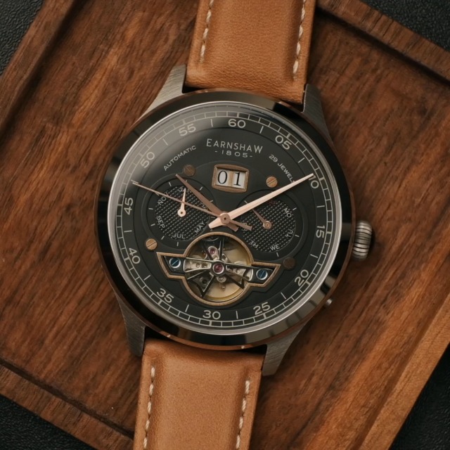 Amazon.com: Thomas Earnshaw Men's 43mm Baron Grand Date Calendar