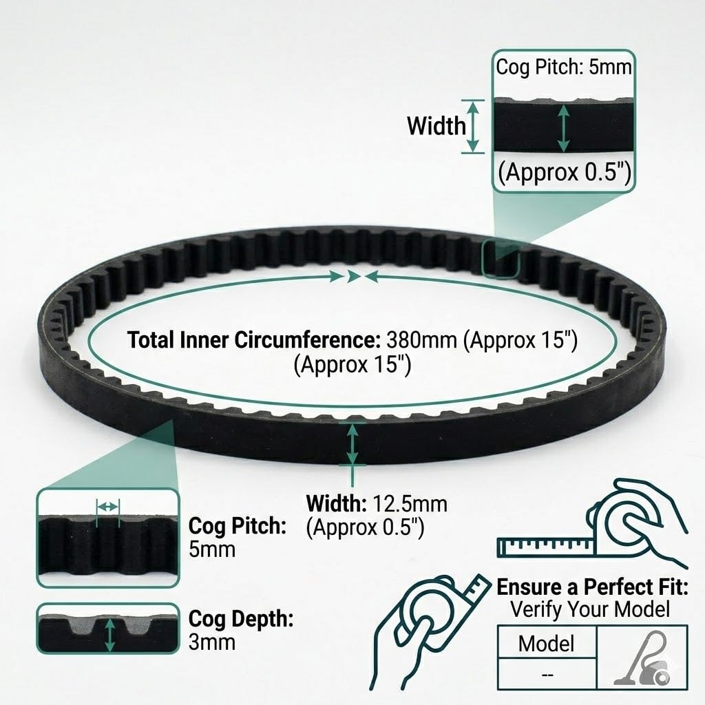 Replacement of Bissell Vacuum Cleaner Cogged Belt #203-1607