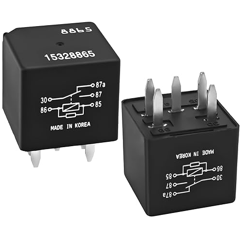 Miniatura 8 de Relé 15328865-12V 40A Relé de 5 pines, compatible con sensor de temperatura del refrigerante Chevy GMC GM Buick y control del ventilador, reemplazo