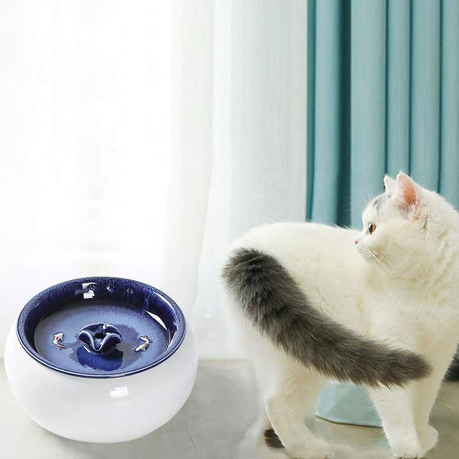 Fuente de agua automática para mascotas con filtro de carbón activado y bomba silenciosa para agua potable fresca