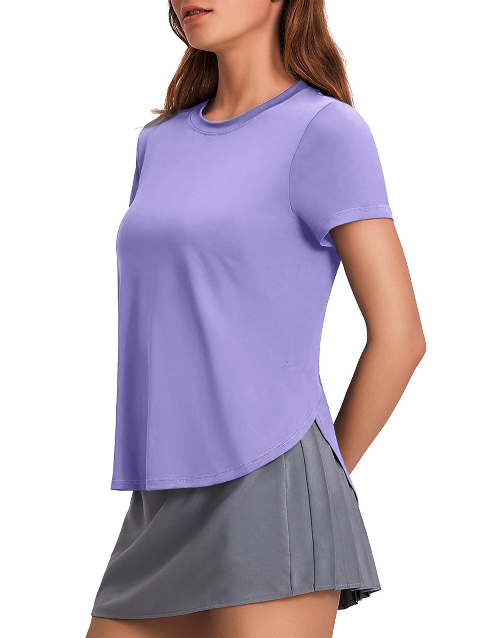 PINSPARK Camiseta Deportiva de Manga Corta para Mujer con protección Solar UPF 50+, Camiseta Deportiva de Secado rápido con protección UV, Shirt Holgada y Transpirable para Yoga — view 8