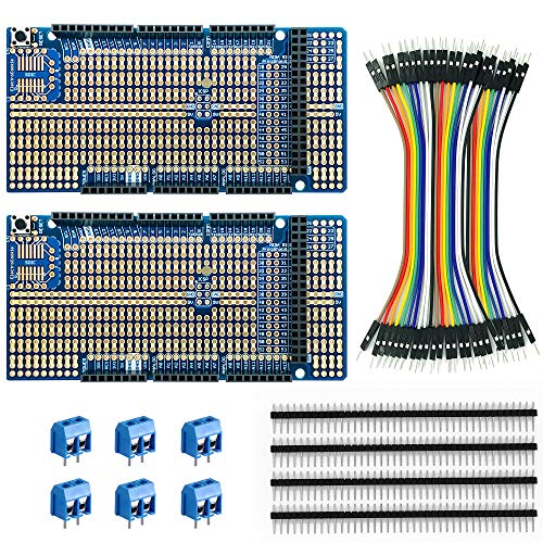 ElectroCookie Arduino Mega Prototype Shield Board Kit, Proto PCB de expansión de Bricolaje apilable para Arduino Mega 2560...