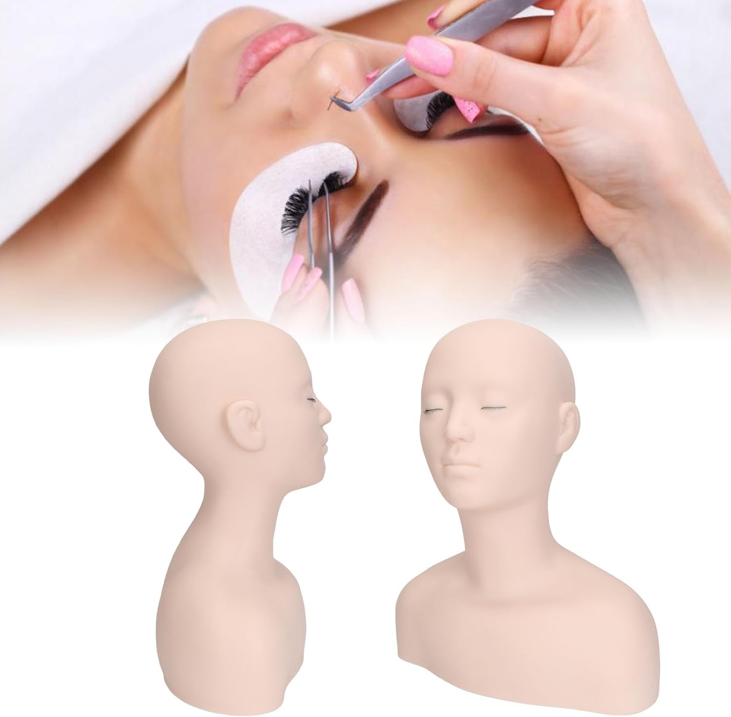 Cosmetic Mannequin Head Shoulder with Elasticity and Texture for