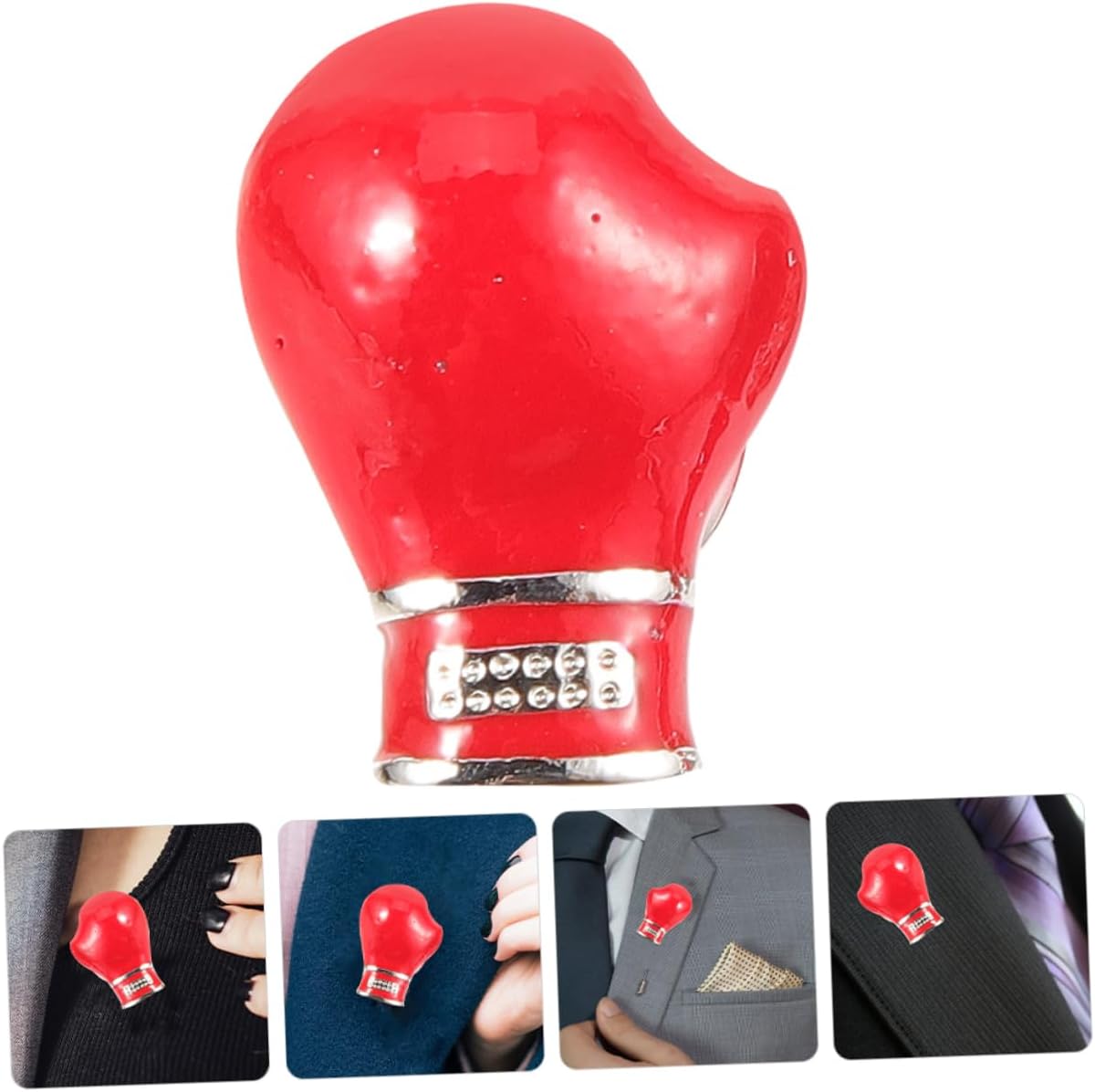 Boxing Brooch Pin for Men Stylish Boxing Gloves Lapel Pin Fashionable Badge for Outfits Unique Accessory for Casual and Formal Wear
