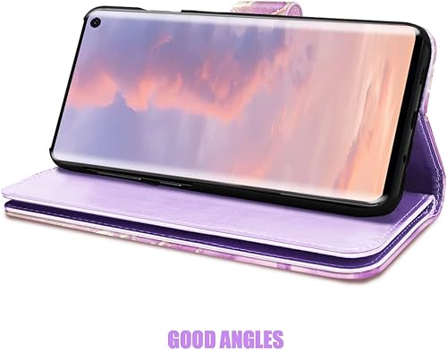 Miniatura 5 de Fingic Funda para Samsung S10e, Galaxy S10e, funda tipo cartera con diseño de mármol dorado, 9 tarjetero, piel sintética, desmontable, correa de
