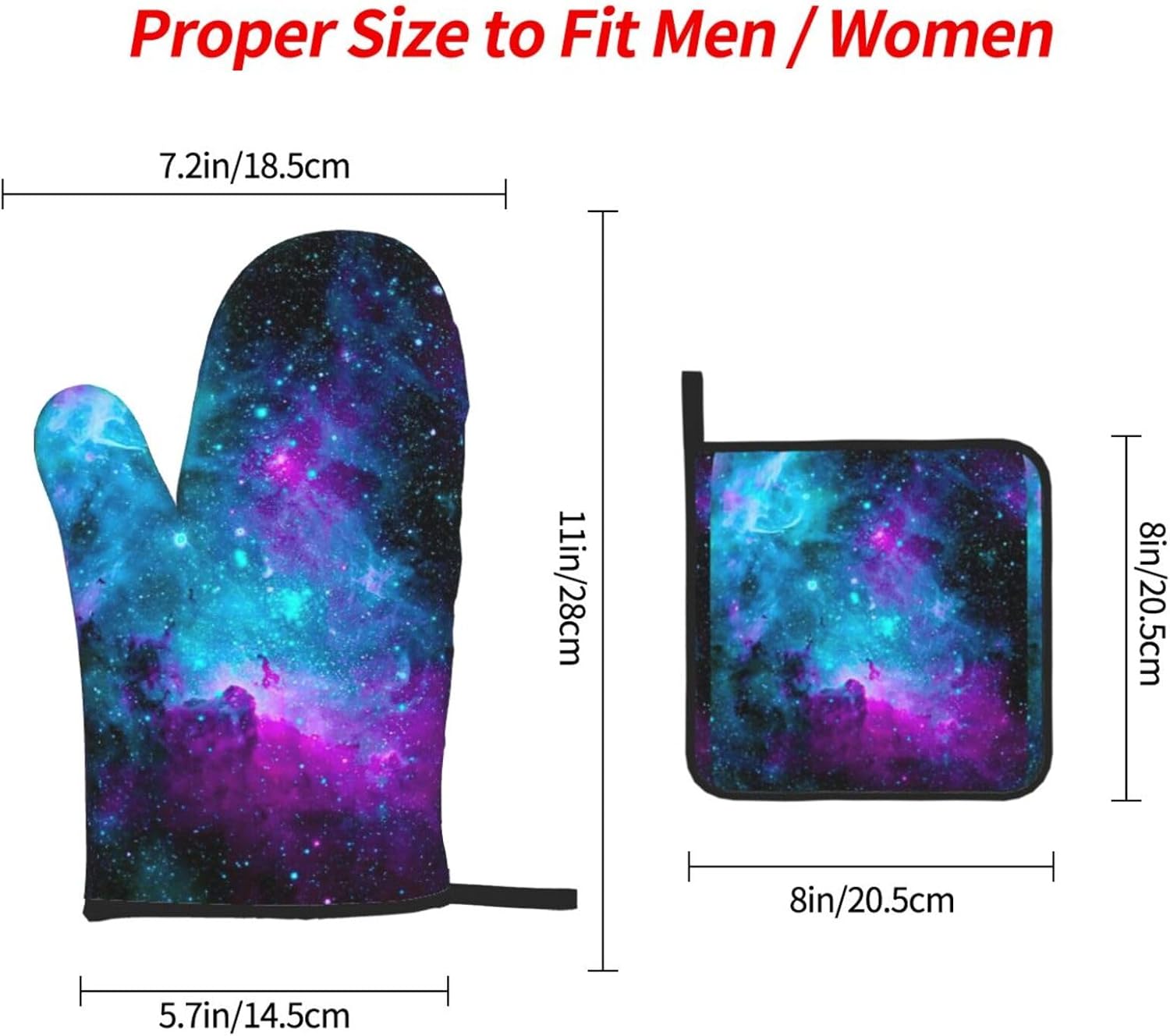 Cool Star River Print Heat Resistant Microwave Gloves, Used for Baking, Cooking, and Fashion Kitchen Essentials