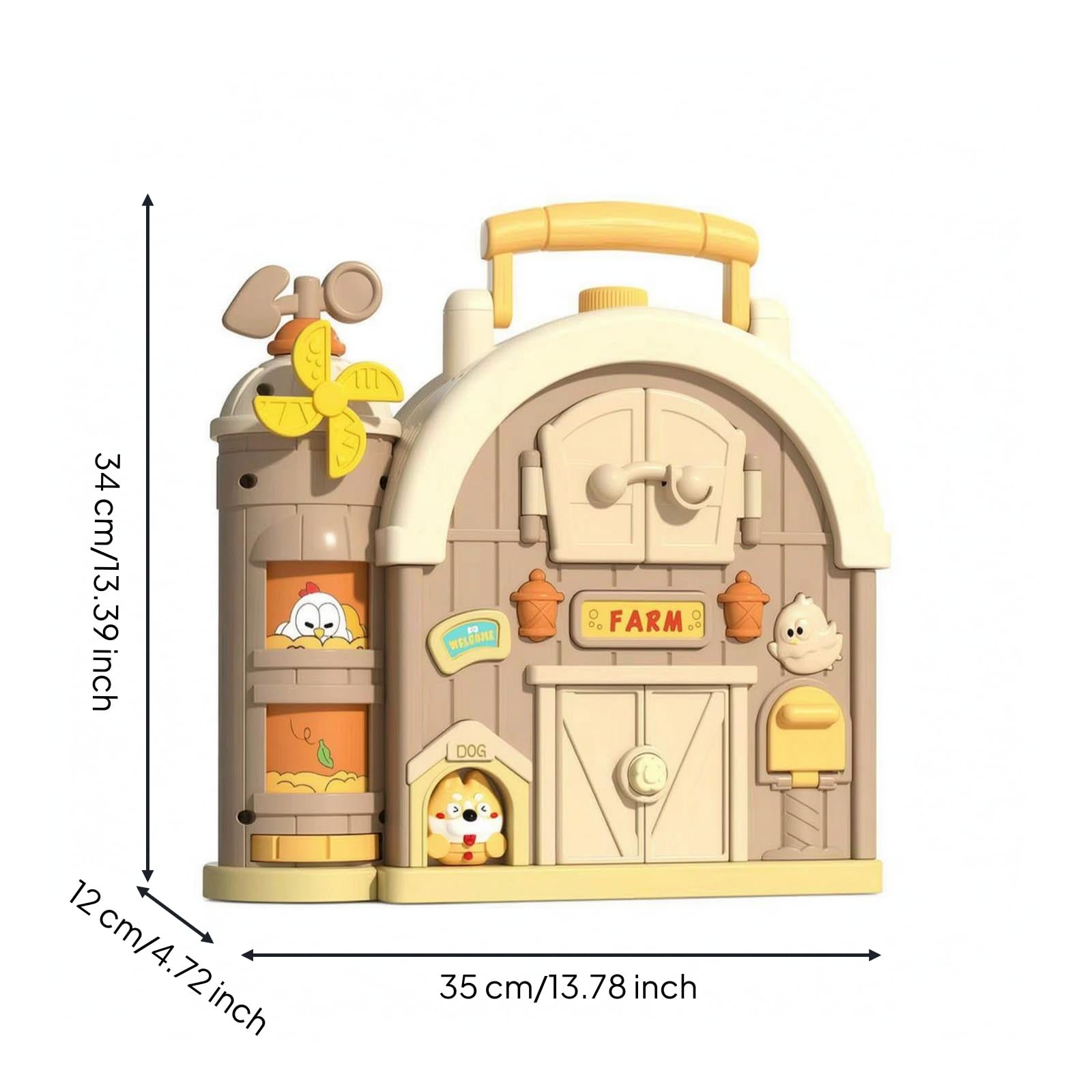 kowaku D'activités à Thème Agricole Interactif Jeu D'éveil Éléments Interactifs Ludique Livre D'activités pr s Enfants, Déplacement