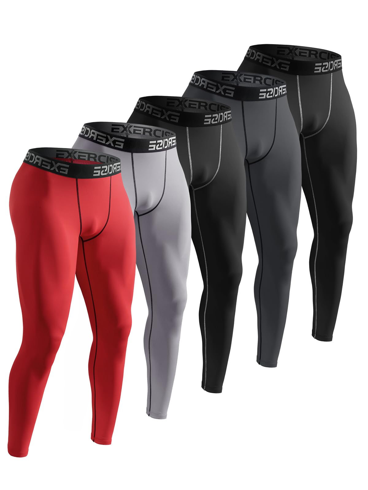 Celfaeree 5-6 Pack Compression Pants Men