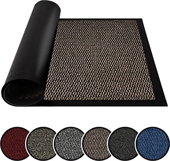 BLADO Washable Door Mats Indoor & Outdoor - Non-Slippery Heavy Duty Doormats Indoor - Stylish & Large Rubber Door Mat - Perfect Dust Grabbing Outdoor & Indoor Door Mat (Red, 40cm x 60cm)