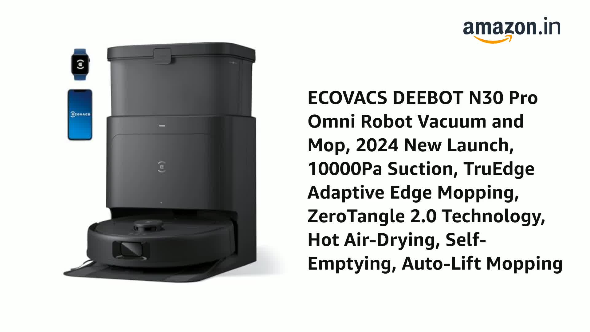 ECOVACS Deebot N30 PRO Omni 2 In 1 Robotic Vacuum Cleaner & Mop