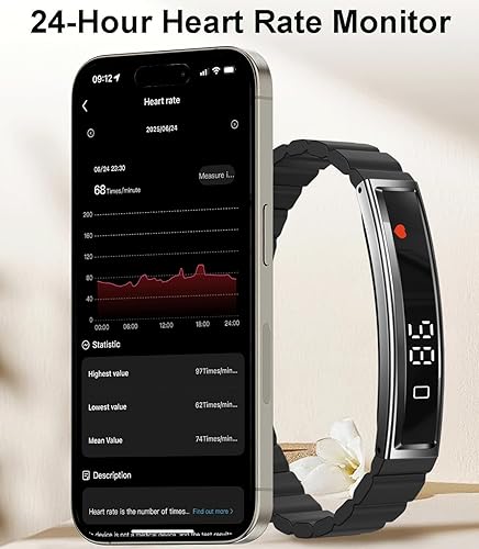 Miniatura 2 de Pulsera inteligente de fitness, monitor de ritmo cardíaco, monitor de actividad del sueño, contador de pasos, calorías, podómetro, impermeable,