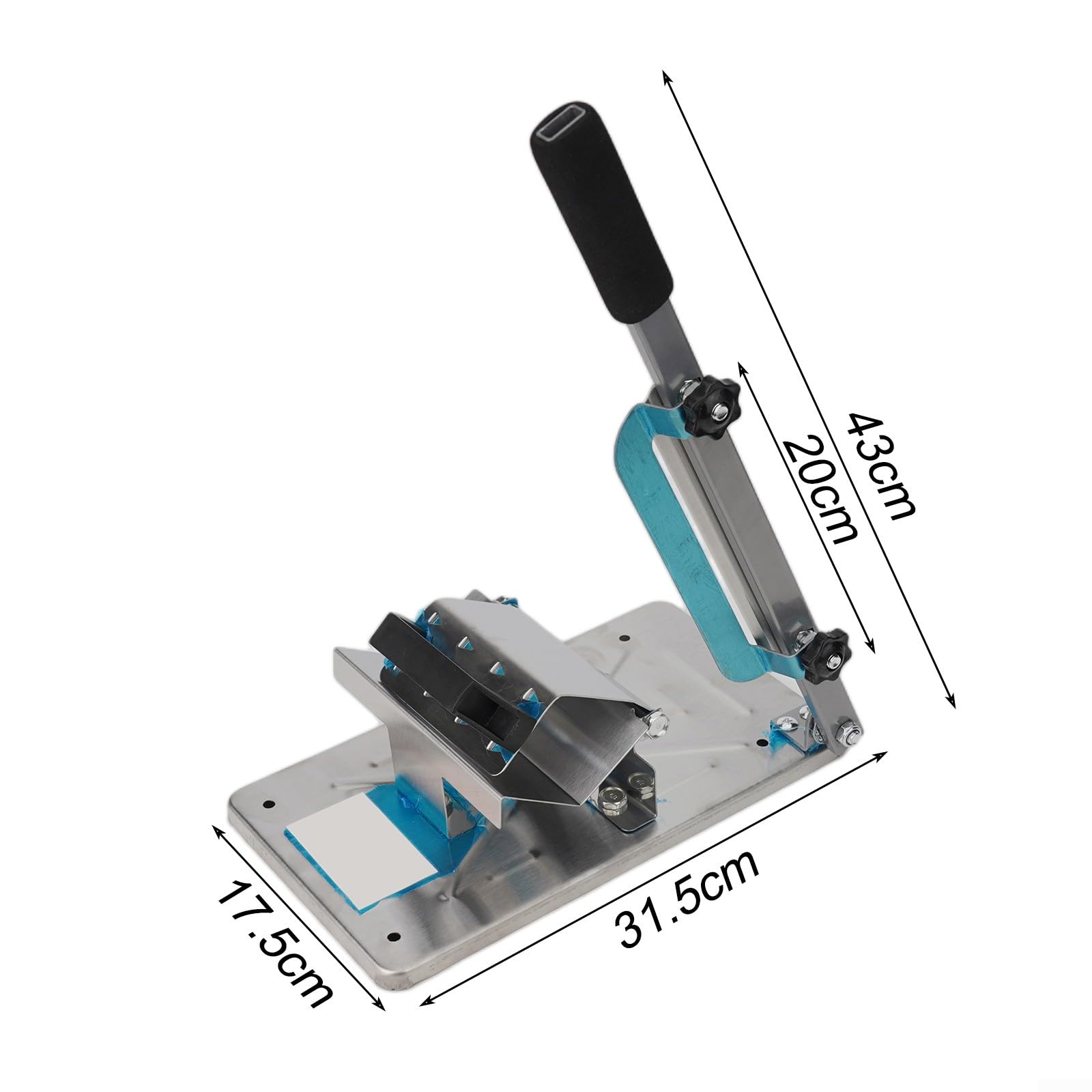 Affettatrice manuale, in acciaio , regolabile, da 25 mm a 8 mm, 31,5 x 17,5 cm