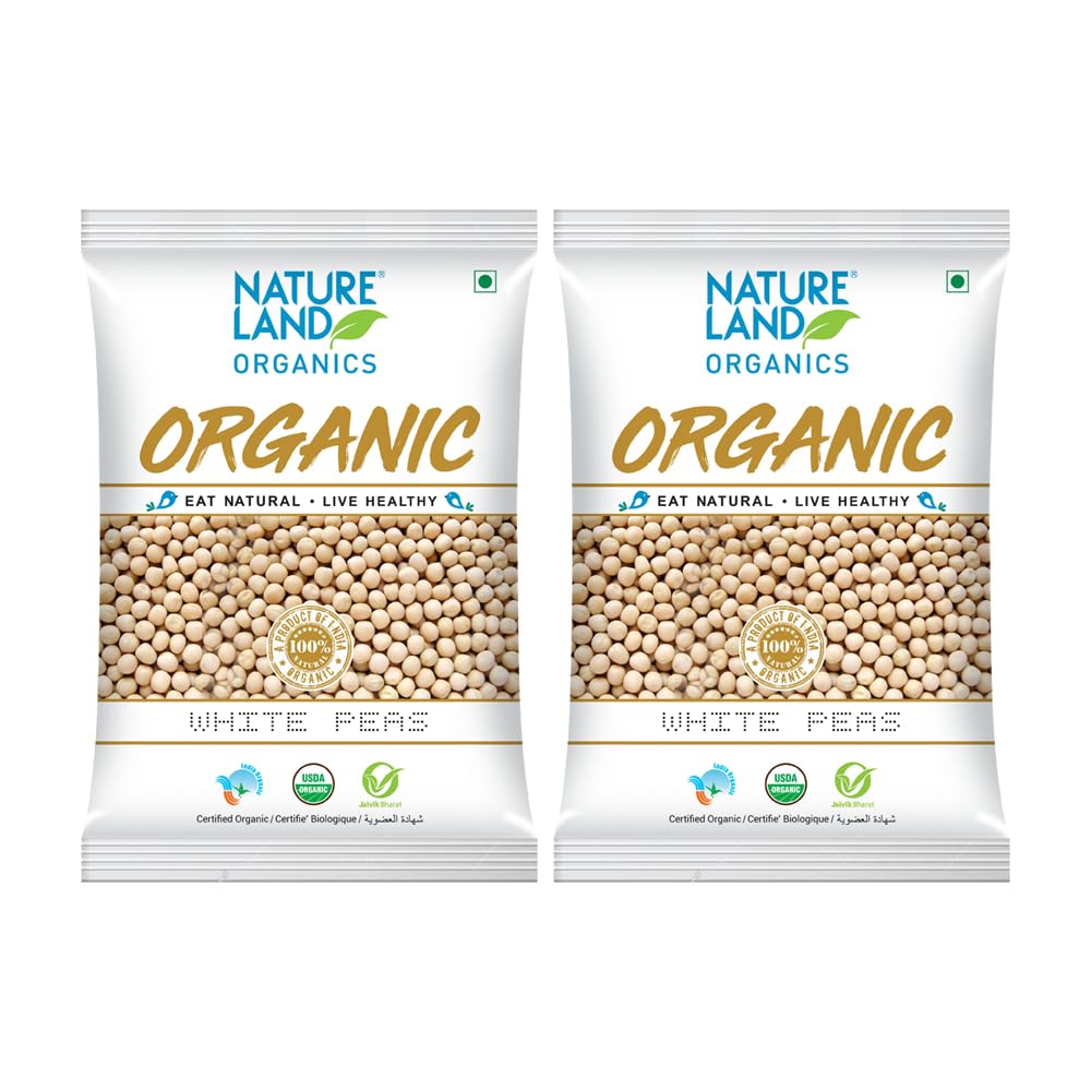 Natureland Organics White Peas 500 Gm (Pack of 2) - Organic Peas (B081T88ZTY) Amazon Price History, Amazon Price Tracker
