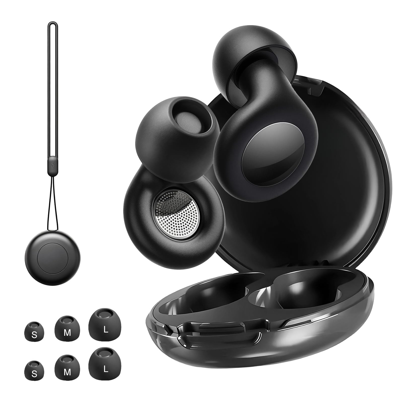 Xjdzineq Black Noise Reduction Earplug Silicone Earplug With Case For Study Hearing Protections Cancelling Ear Plugs Comfortable Cancelling Earplugs