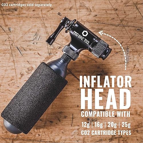 image for PRO BIKE TOOL CO2 Inflator for Bike Tires - Quick & Easy - Presta and 