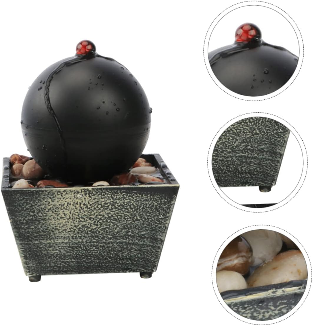 ABOOFAN 2 Pcs Running Water Ornaments Tabletop Fountain Pot Waterfall Outdoor Ceramic Water Fountain Desk Topper Natural Home Decor Home Accessories Outdoor Decor Abs Desktop Furniture, 15x11.5cm