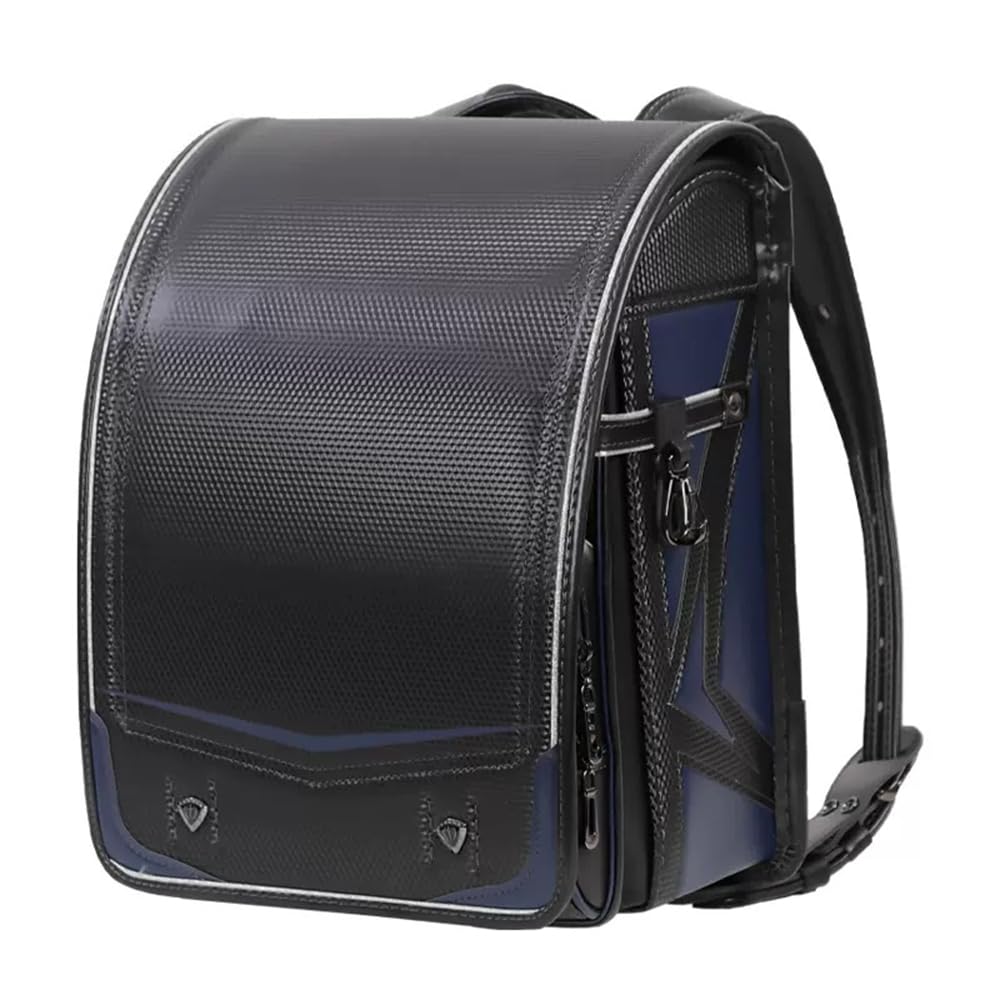 ASSYARansel Randoseru Backpack Waterproof Japanese School Bag, Load-Reducing And Spine-Protecting, Breathable And Comfortable Back, Automatic Closing,Cyan,A