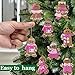 30 Pcs Christmas Pink Gingerbread Man Ornaments, Pink Gingerbread Candy Cane Hanging, Christmas Gingerbreads Pendant Tree Decoration with Hemp Rope for Xmas Tree Party Home Decor