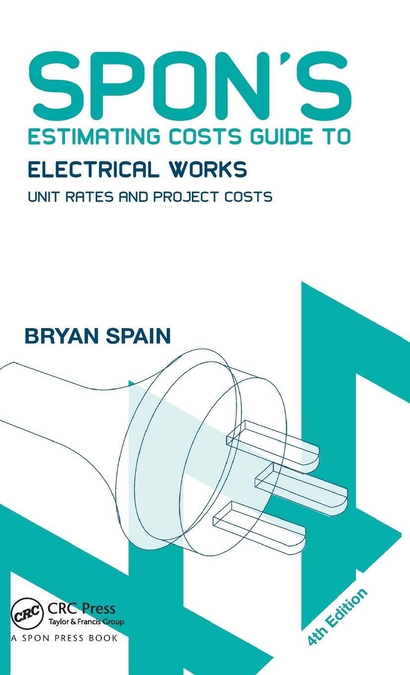 Electrical Works Spon's Estimating Costs manuel technique d'ingénierie