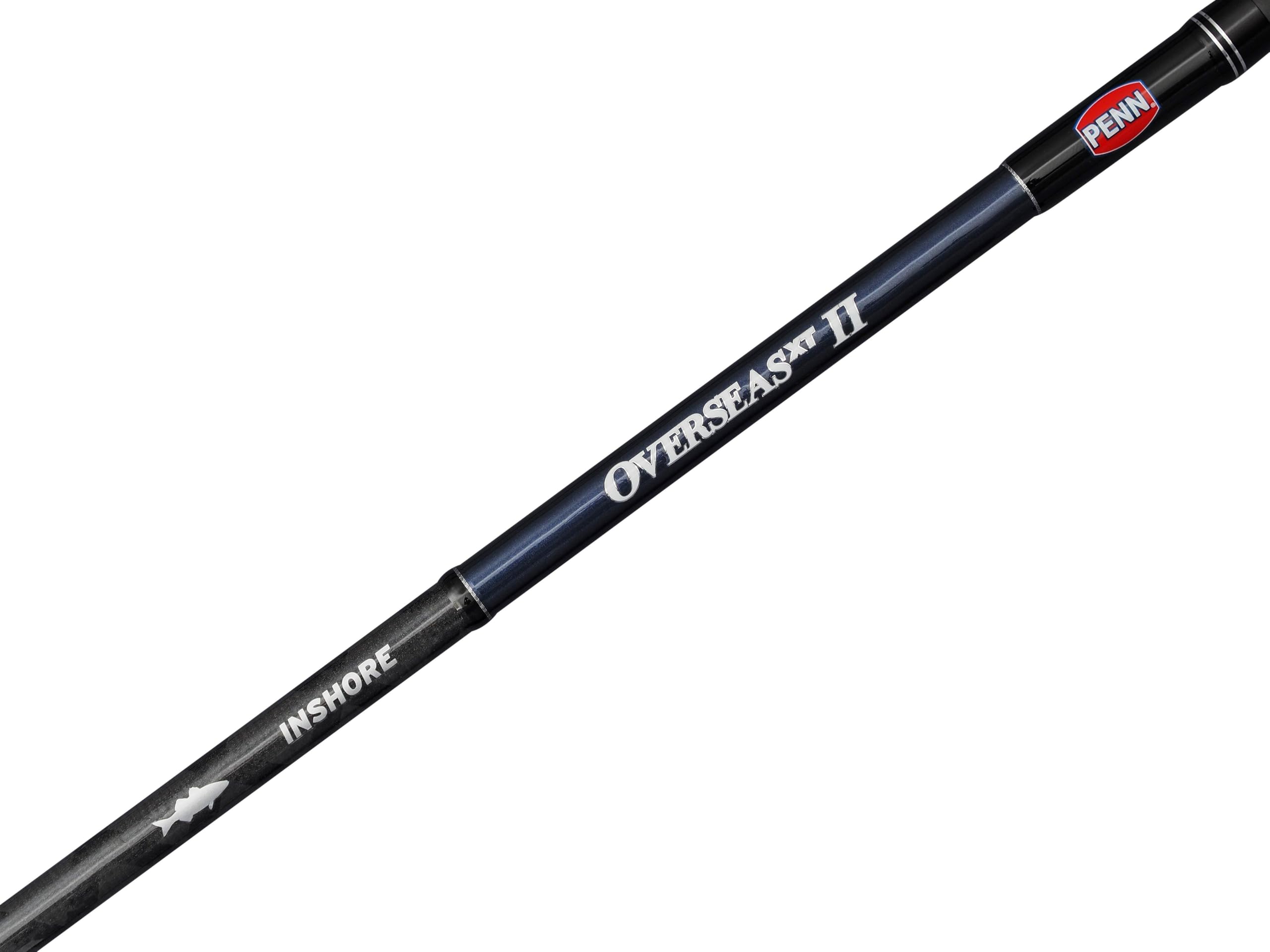 Penn Overseas XT II Inshore Canne à pêche | Canne à Lancer en mer pour Le Bar, Le tassergal et Les prédateurs côtiers | Blank en Carbone léger | Plusieurs Tailles