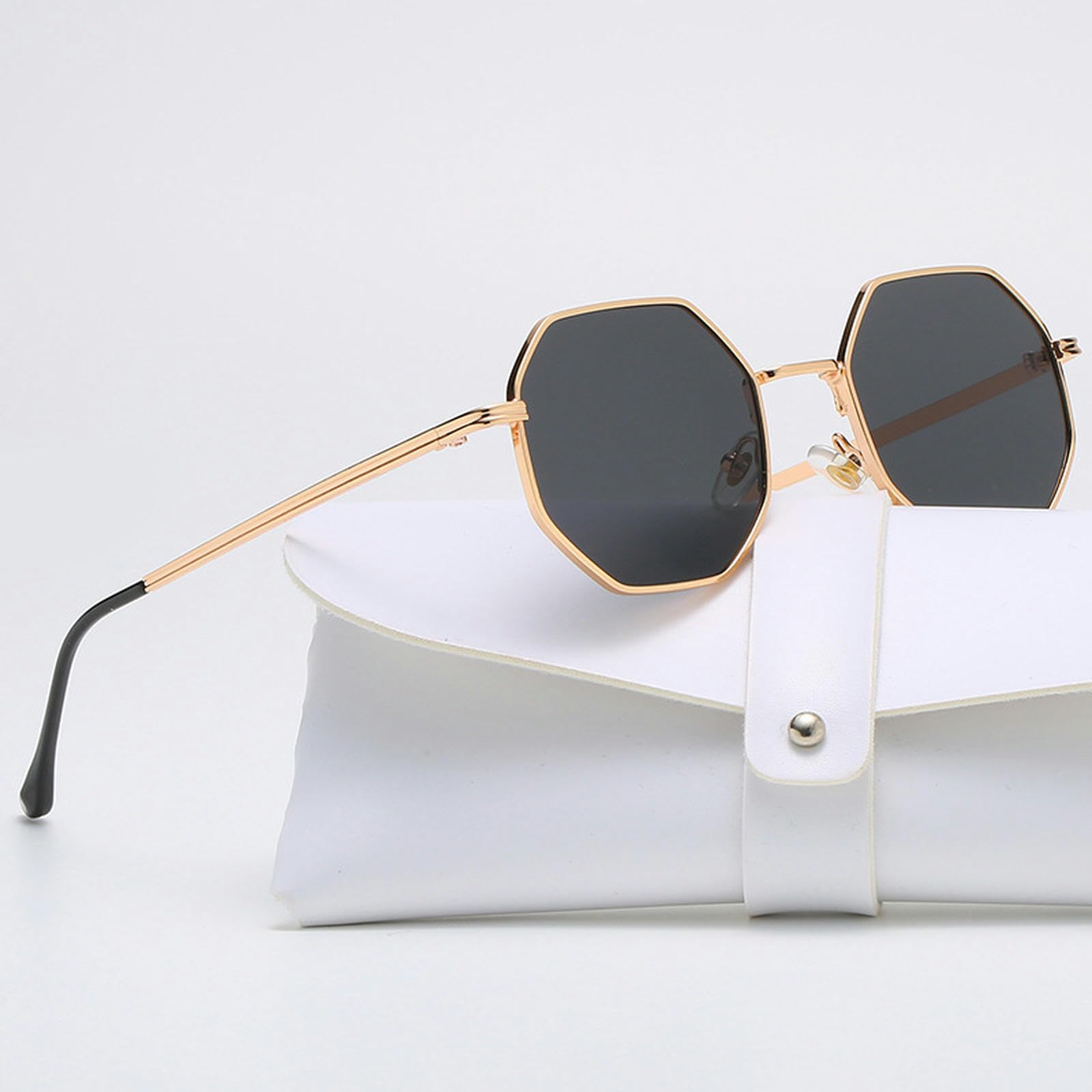 NOGRAX Okulary kwadratowe okulary przeciwsłoneczne kobieta vintage retro mała oprawka okulary przeciwsłoneczne moda damska luksusowe wielokąt