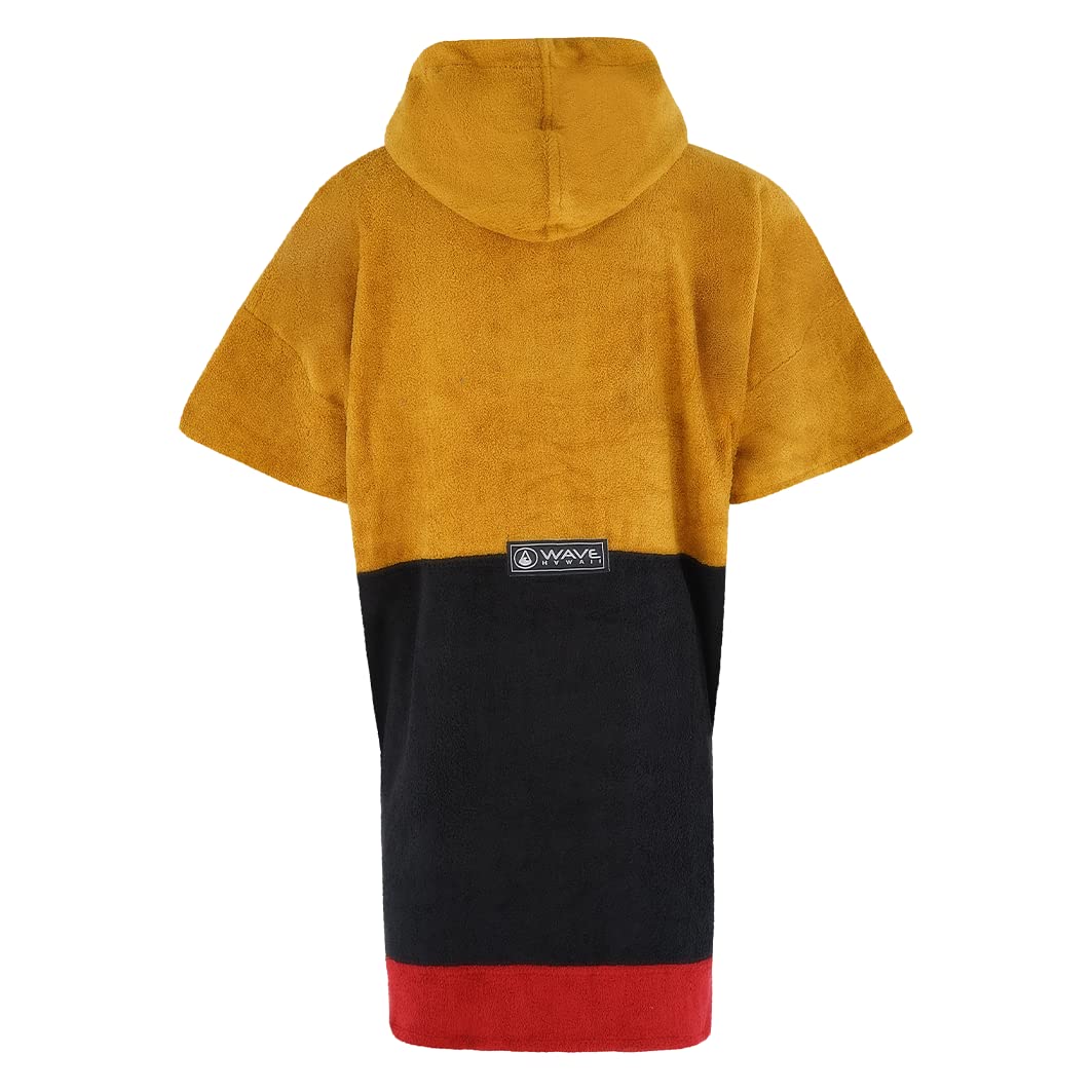 WAVE HAWAII ZIP-Surfponcho für Körpergrößen von 161-183 cm aus 100% ÖKO Baumwolle Umkleidehilfe für Schwimmen Strand Surfen Duschponcho Surf Poncho für Damen Herren Erwachsene