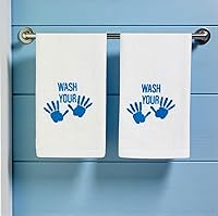 Vista 18 de Serafina Home Toallas de mano suaves y absorbentes para invitados de ballena de verano: saludos amigables con el océano, 2 piezas (Whale Hello There)