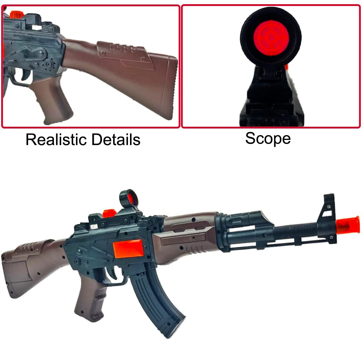 Buy AK47 Kids Toy Machine Gun 21" Electric Military Blaster with