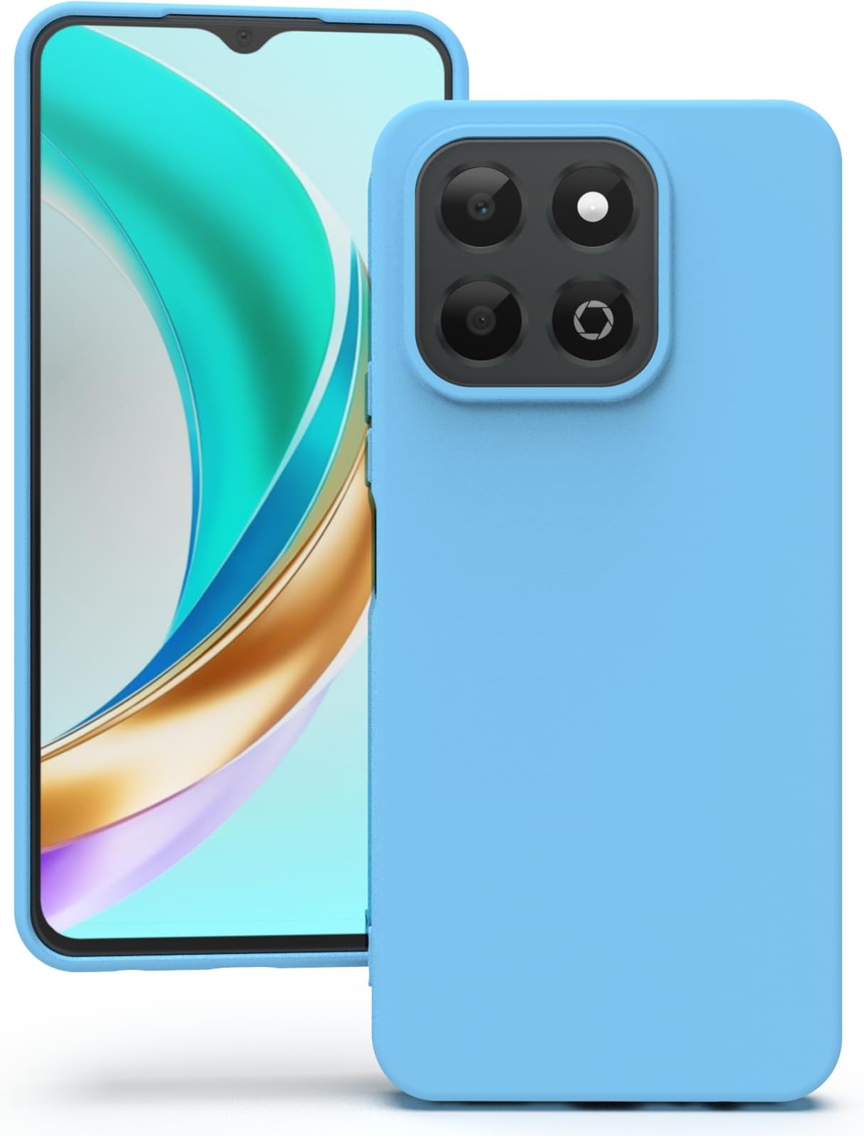 YATWIN Silicone Case for Honor X6b, Soft-Touch, Shockproof, Slim, Durable Phone Cover - Sky Blue