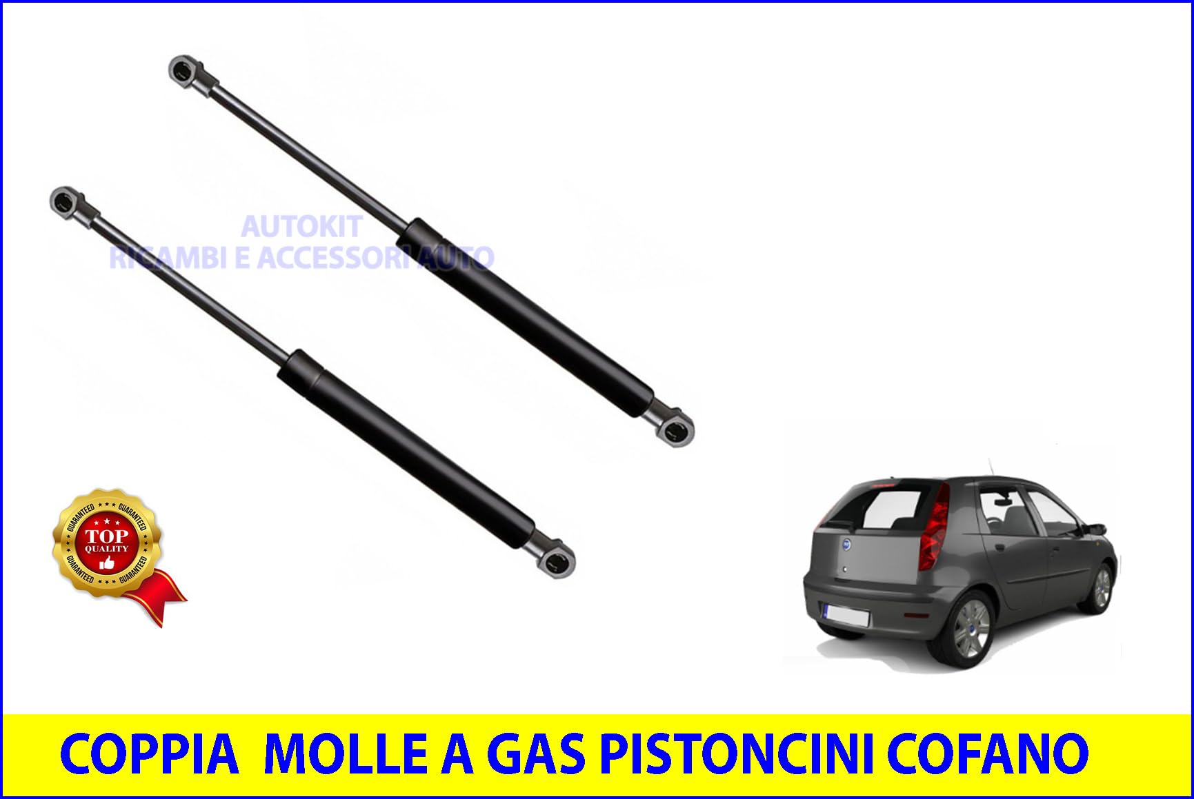 2 Molle a Gas Portellone Pistoncini Cofano Baule posteriore Specifiche per Punto 3-5 porte modello 188 prodotte dal 06/1999 al 08/2005 cm. 47,30 MG131