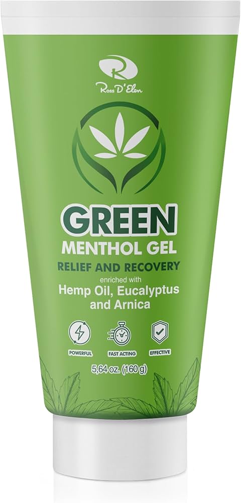 Amazon.com: Ross D'Elen Green Menthol Gel XL Tube with Massager