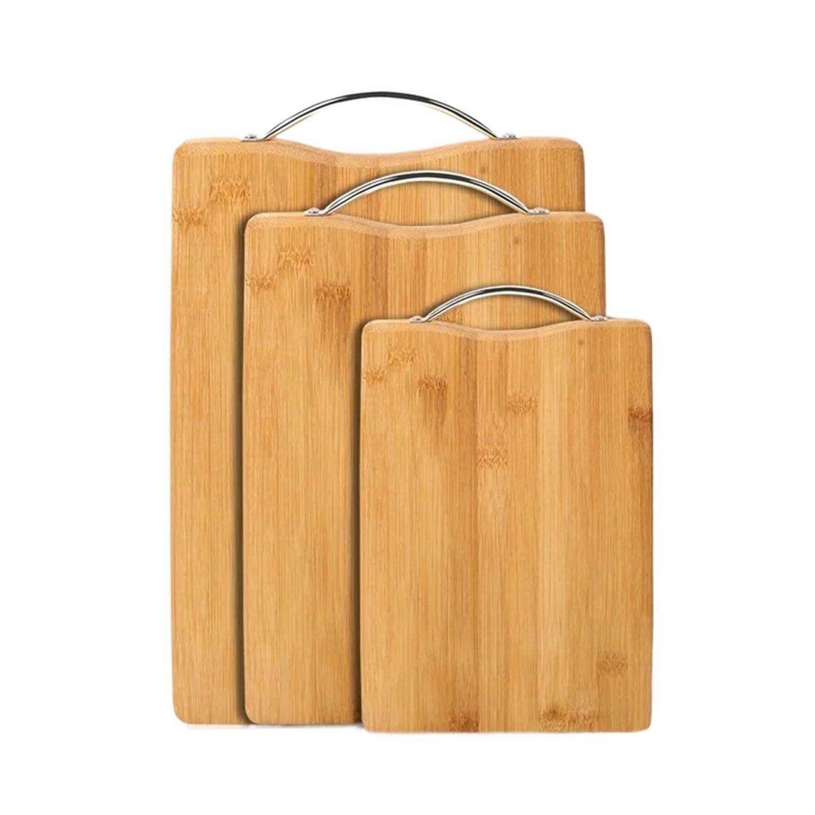 Tabla de cortar de plástico Tablas de cortar bambú for cocina. Tabla natural con asas for picar carne, verduras y frutas(30x40cm)