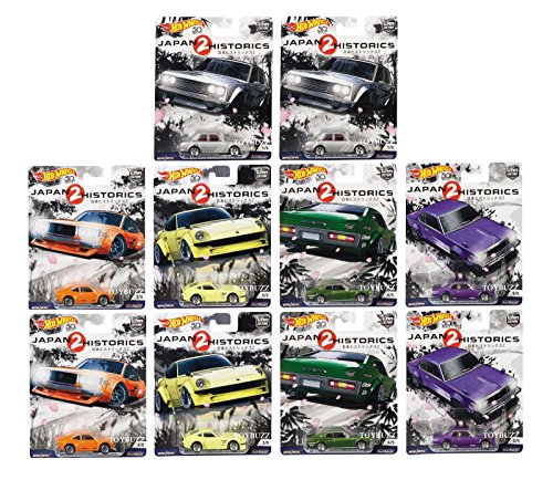 Mattel Hot Wheels 1:64 Car Culture Japan Historics 2 - Case of 10